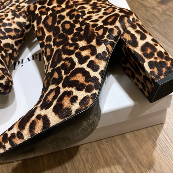 Charles David Leopard Real Calf Fur Ankle Bootie - Picture 6 of 17